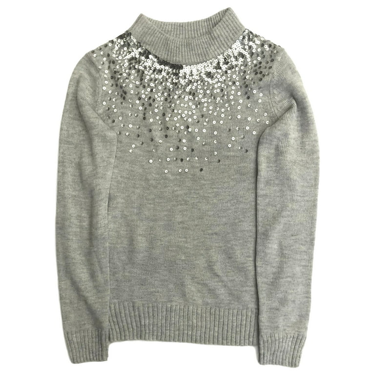 Juicy Couture Womens Gray Sequin Pull-Over Sweater XX-Large 