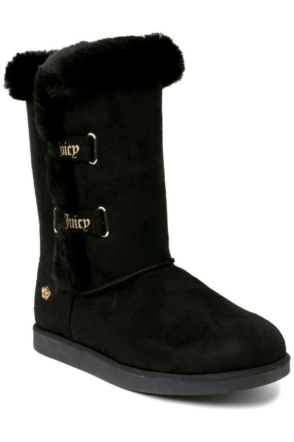 Womens Koded Faux Suede Slip On Winter & Snow Boots