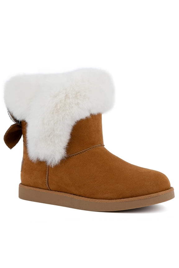 Womens Krazey Kute Winter Boots Cognac Micro 6M