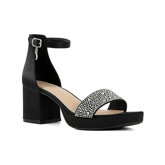 Juicy Couture Womens Nelly Ankle Strap Open Toe Block Heel