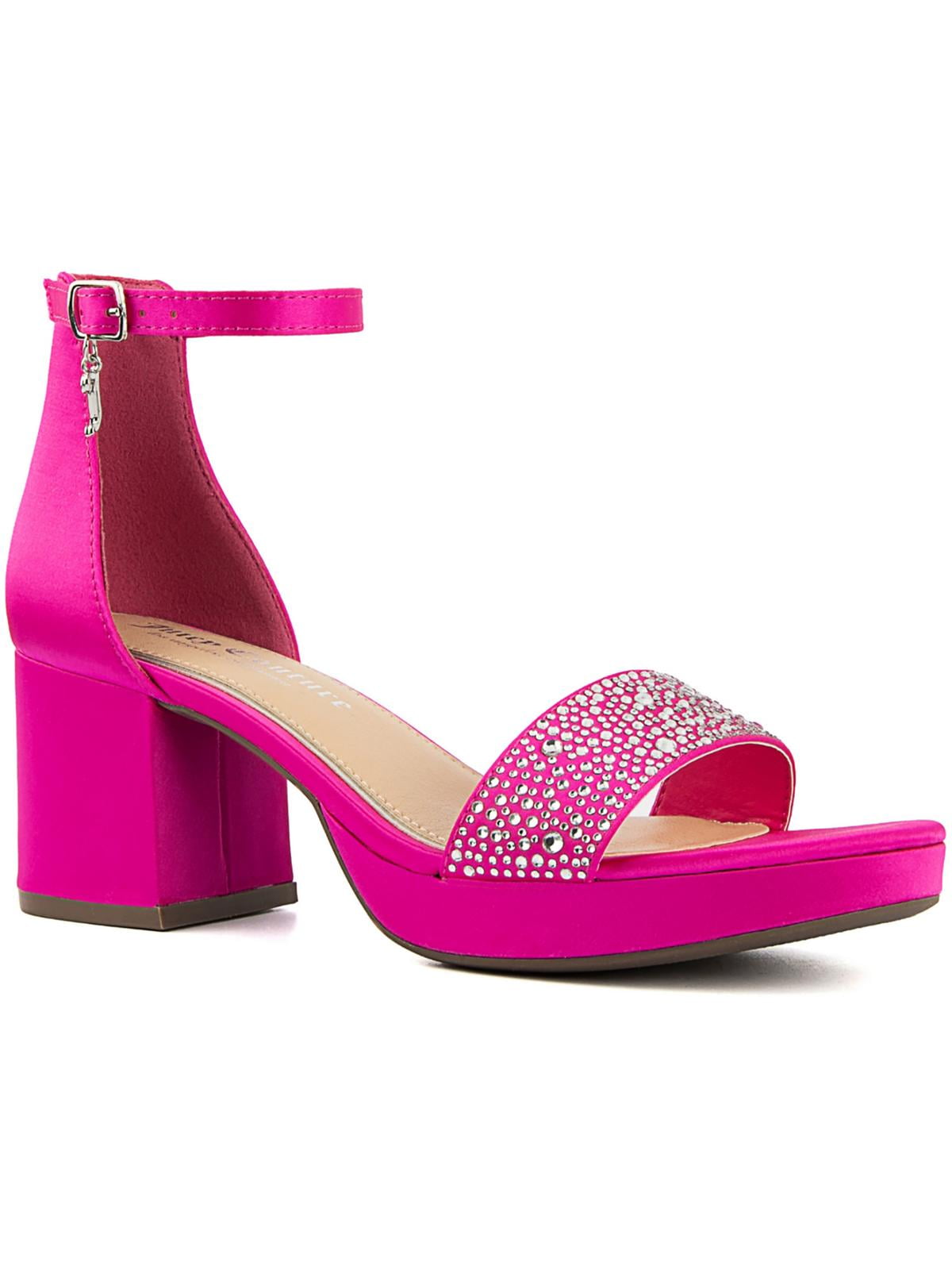 Juicy Couture Womens Nelly Ankle Strap Open Toe Block Heel