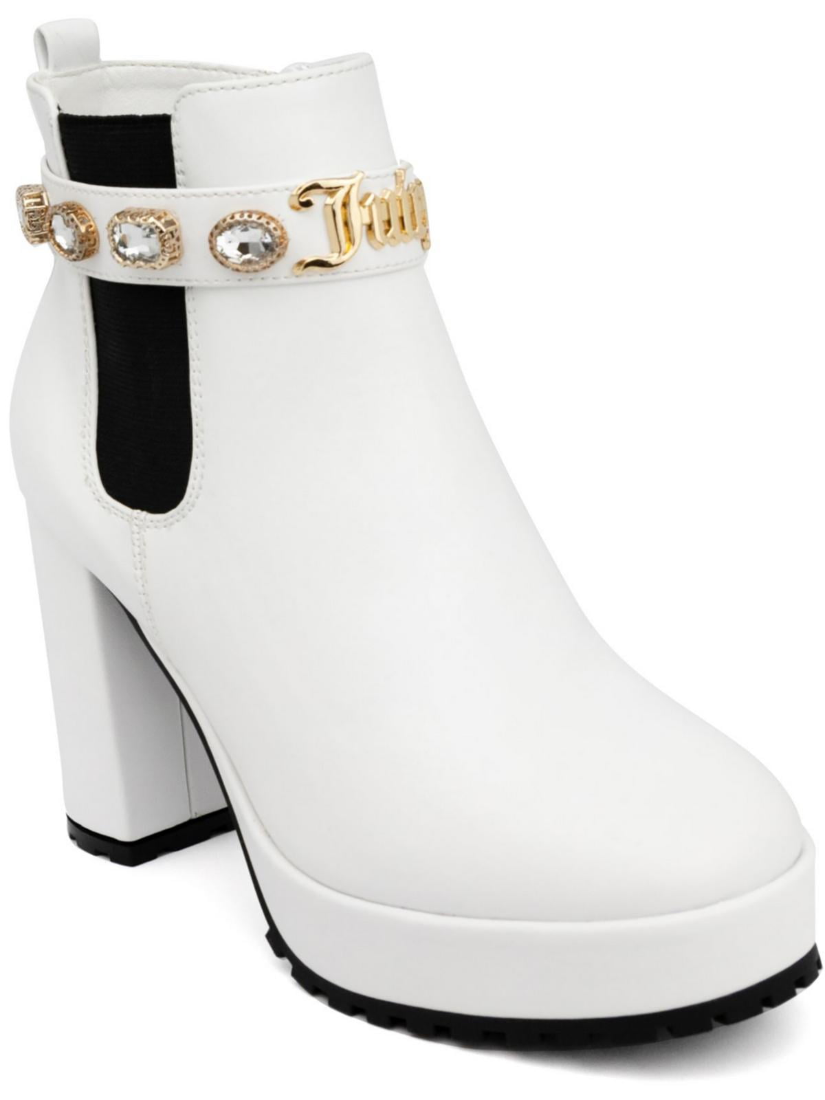 Juicy Couture Womens Python Faux Leather Embellished Chelsea Boots Walmart