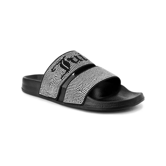Juicy Couture Womens Winx Slip On Rhinestone Pool Slides