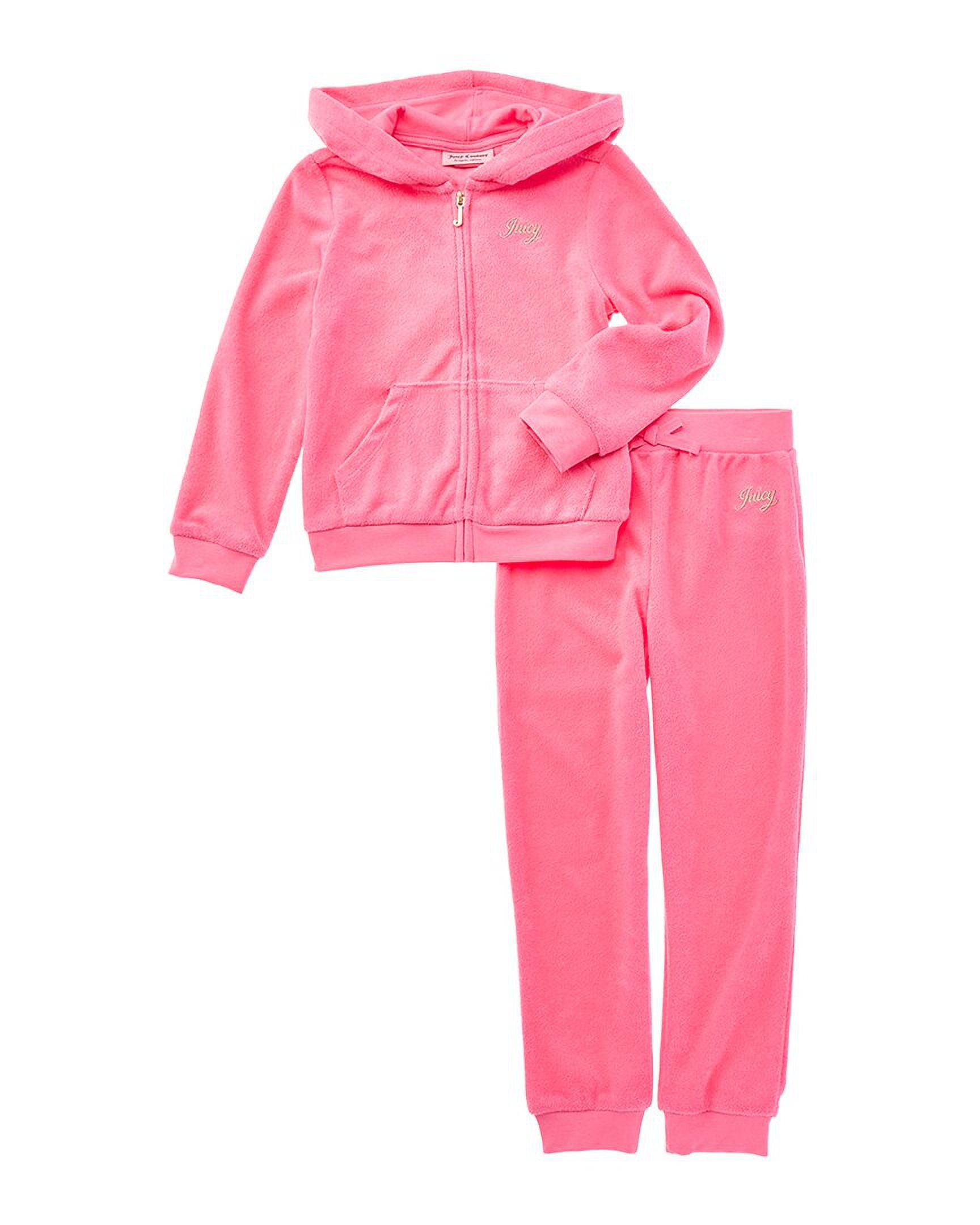 Juicy Couture girls 2pc Velour Jacket & Pant Set, 3T, Pink - Walmart.com
