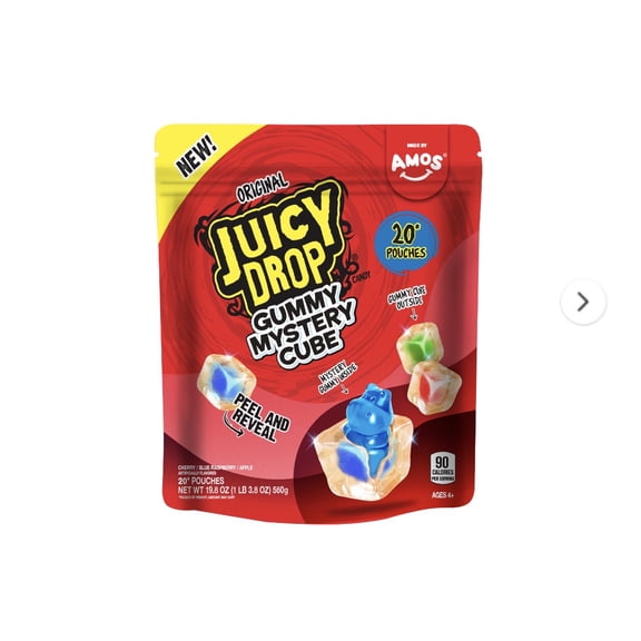 Juicy Drop Gummy Mystery Cubes Snack Packs 20 Count