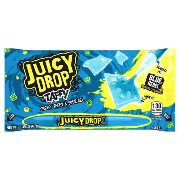 Juicy Drop Taffy 2.36 oz (Flavors Will Vary) (Pack of 18)