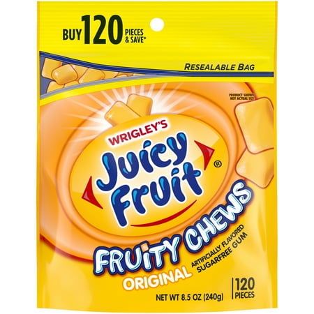 Juicy Fruit Chewing Gum, Value pack - 120 Count Bulk Gum Bag