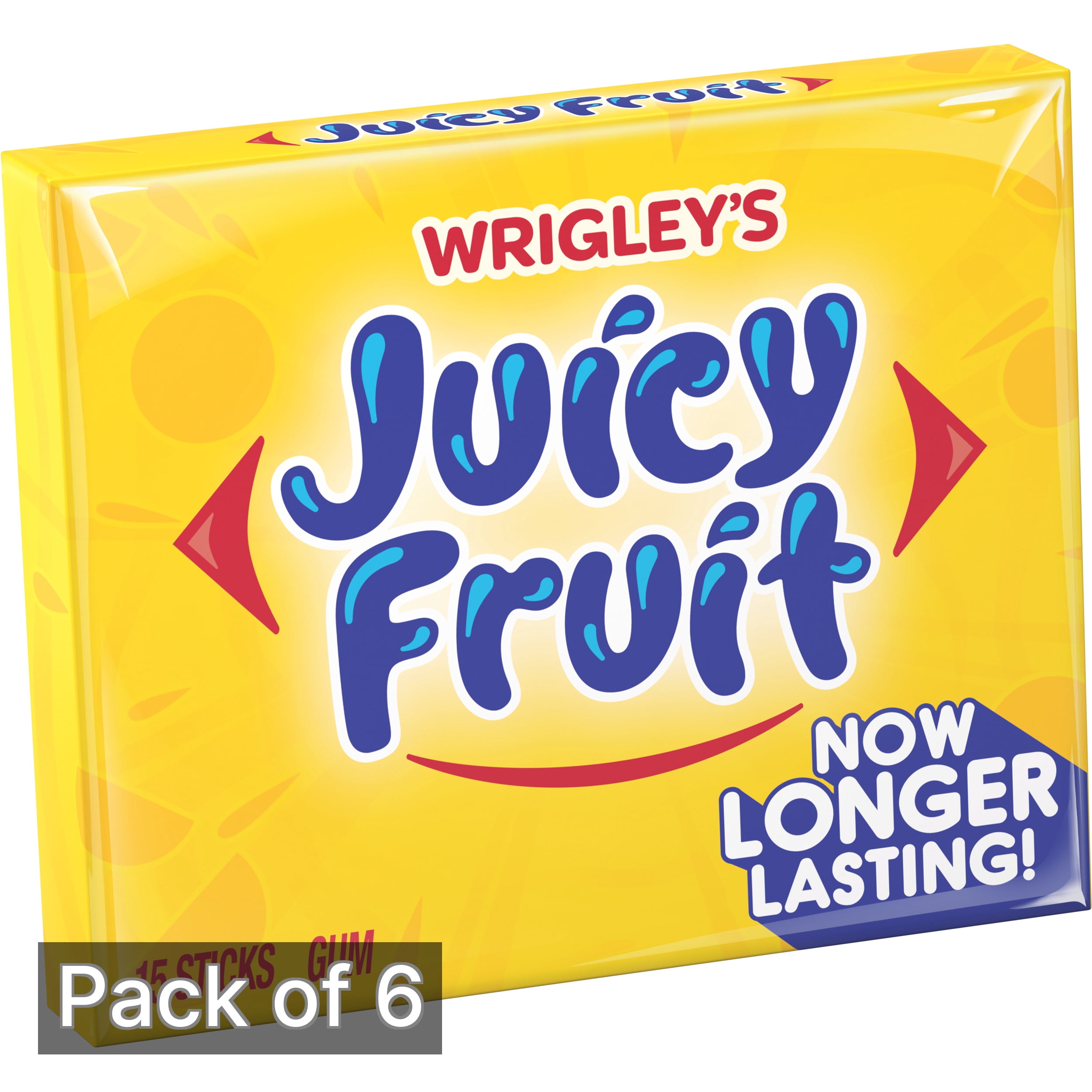 Juicy Fruit Gum Slim Pack 15 ct (Pack of 6)