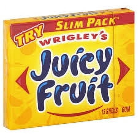 Juicy Fruit Gum Slim Pack 15 ct (Pack of 8)
