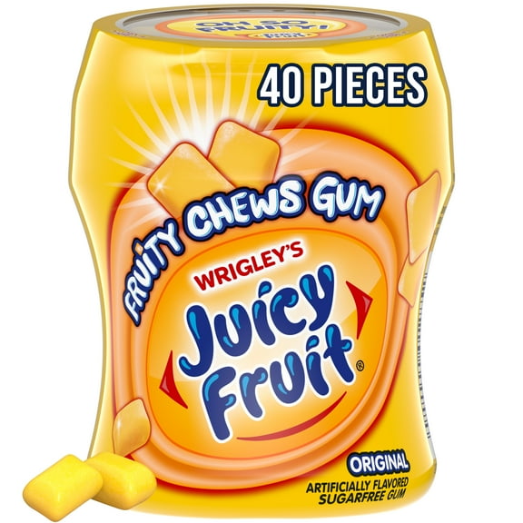 Juicy Fruit Original Bubble Gum - 40 Piece Bottle