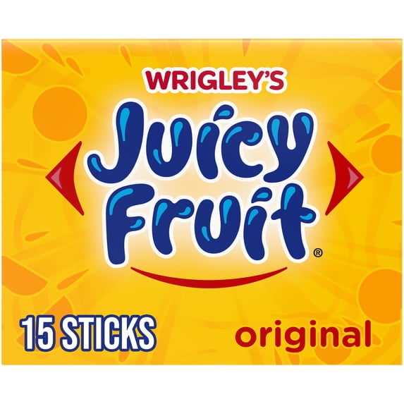 Juicy Fruit Original Bubble Gum, Single Pack - 15 Pieces