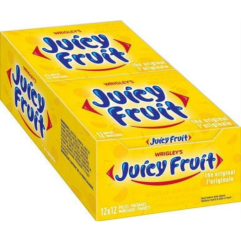 Juicy Fruit Original Sugar-Free Chewing Gum, 12-Piece Pack, 144