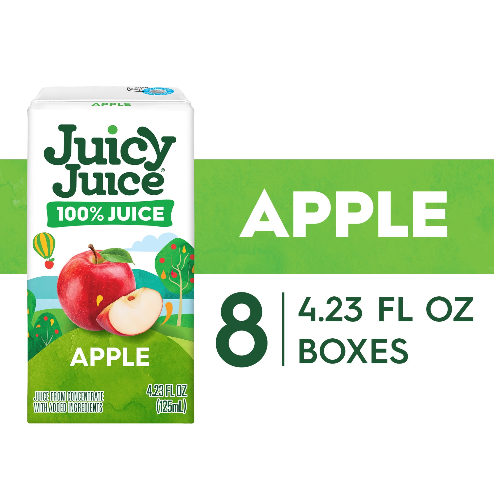 Juicy Juice 100% Juice, Apple, 8 Count, 4.23 fl oz Juice Boxes