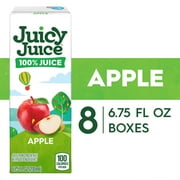 Juicy Juice 100% Juice, Apple Juice, 8 Count, 6.75 fl oz Juice Boxes