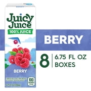 Juicy Juice 100% Juice, Berry, 8 Count, 6.75 fl oz Juice Boxes