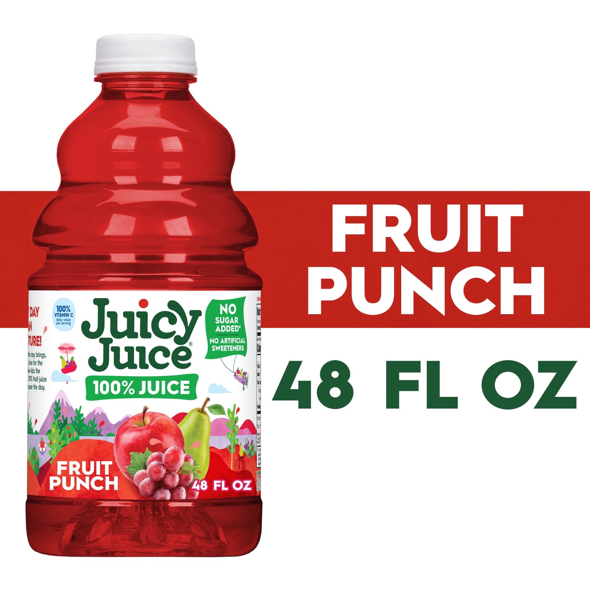 Juicy Juice 100% Juice, Fruit Punch, 48 fl oz Bottle - Walmart.com