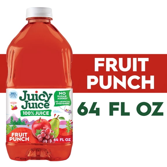 Juicy Juice 100% Juice, Fruit Punch, 64 fl oz Bottle
