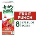 Juicy Juice 100% Juice, Fruit Punch, 8 Count, Shelf Stable 6.75 fl oz Boxes-Pack Of 4
