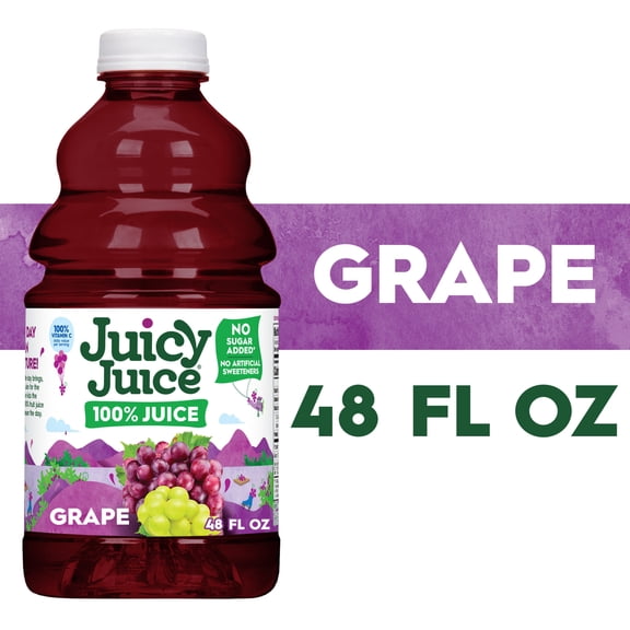 Juicy Juice 100% Juice, Grape, 48 fl oz Bottle