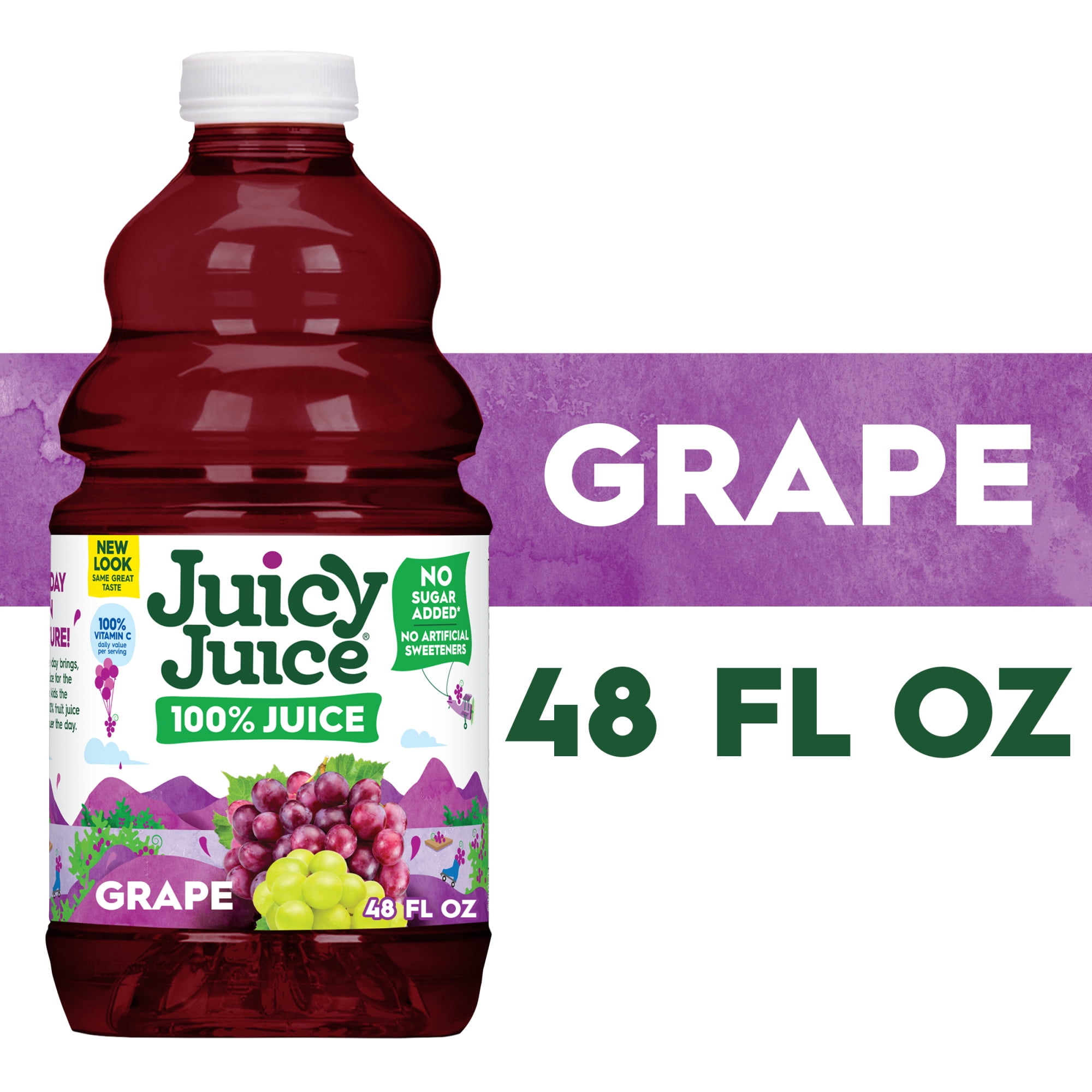 Juicy Juice 100% Juice, Grape, 48 fl oz Bottle