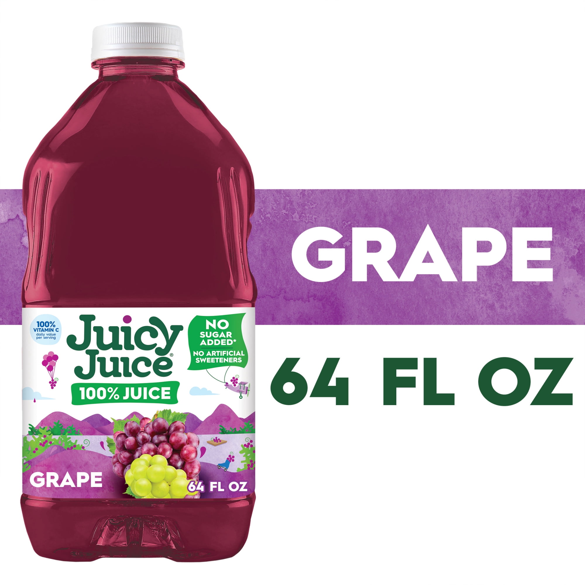Juicy Juice 100% Juice, Grape, 64 fl oz Bottle