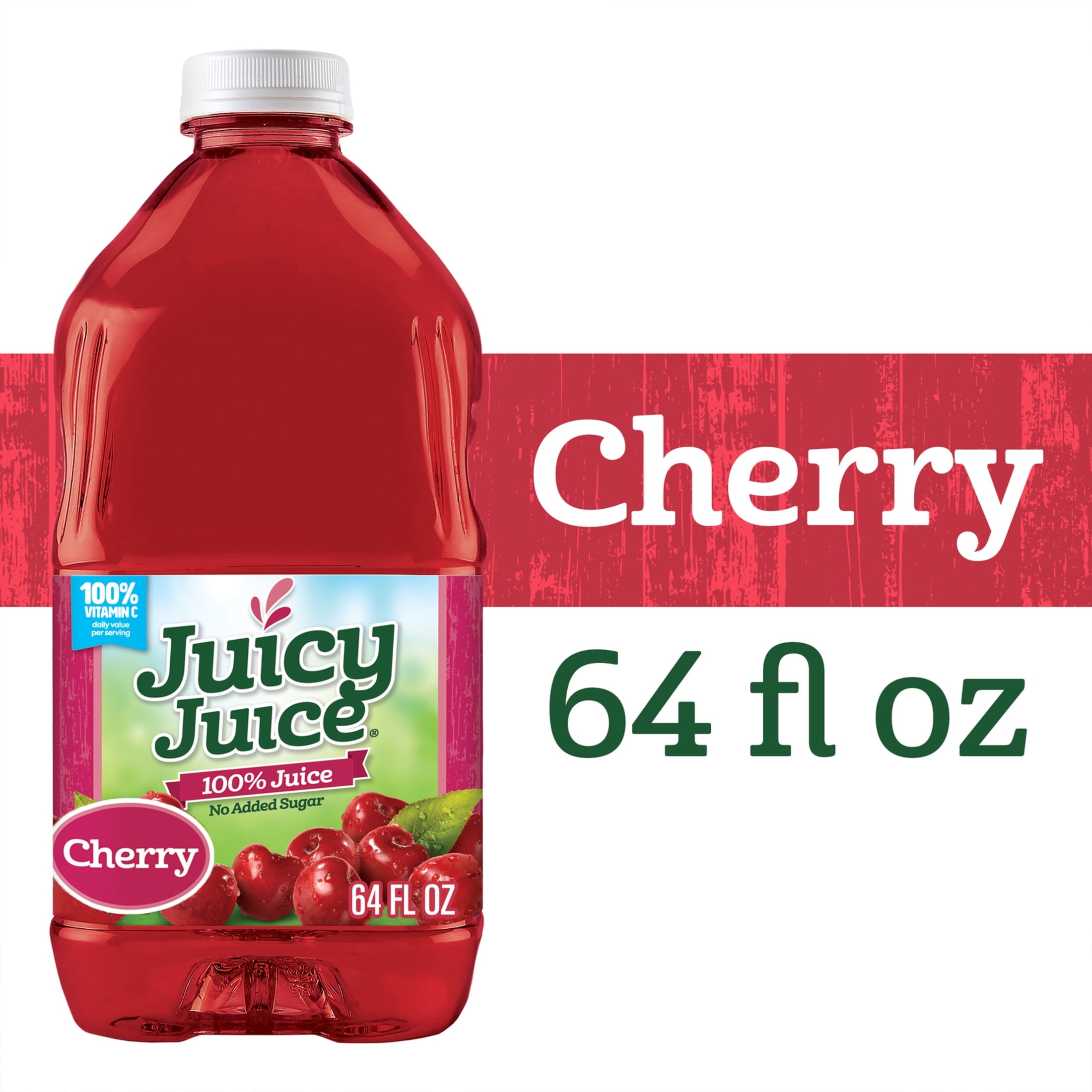 Juicy Juice Cherry Juice, 100 Juice, 64 FL OZ Walmart Business Supplies