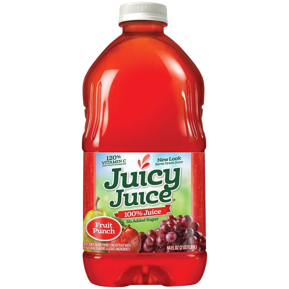 Juicy Juice, 100% Fruit Punch Juice, 64 oz Bottle, 8 Count