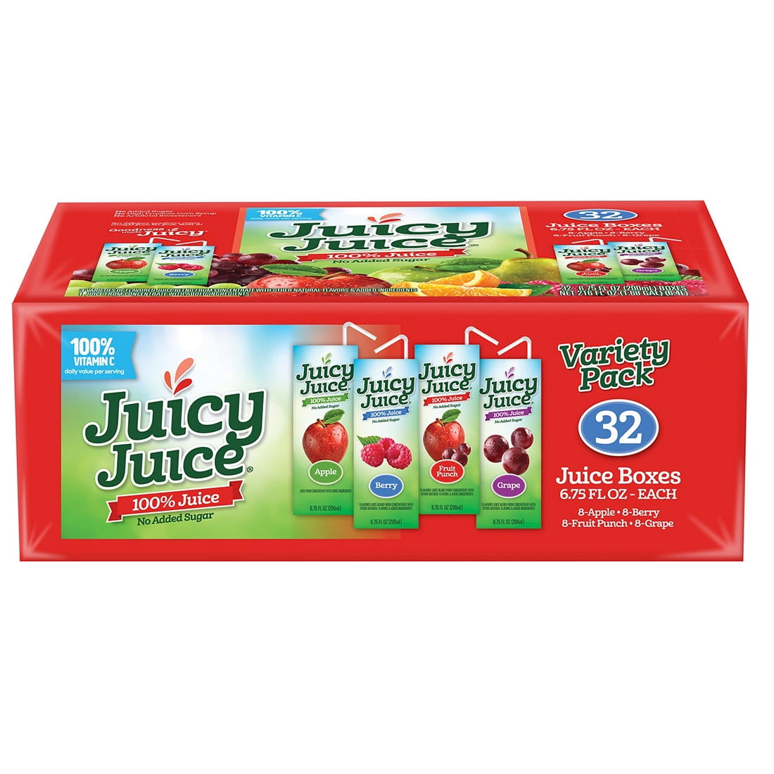 Juicy Juice Variety Pack, 32 Juice Boxes, 6.75 oz Each, 100% Juice