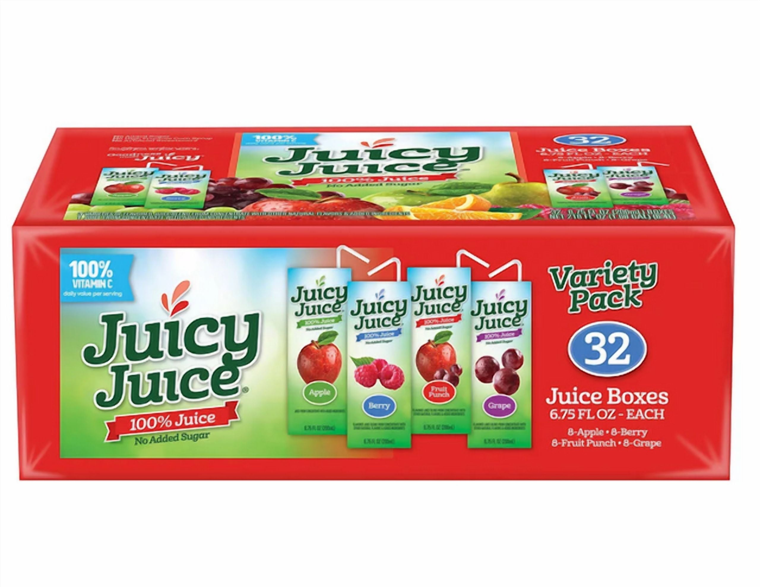 Juicy Juice Variety Pack, Count of 32, 6.75 oz.