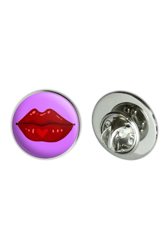 Juicy Luscious Lips Metal 0.75" Lapel Hat Pin Tie Tack Pinback