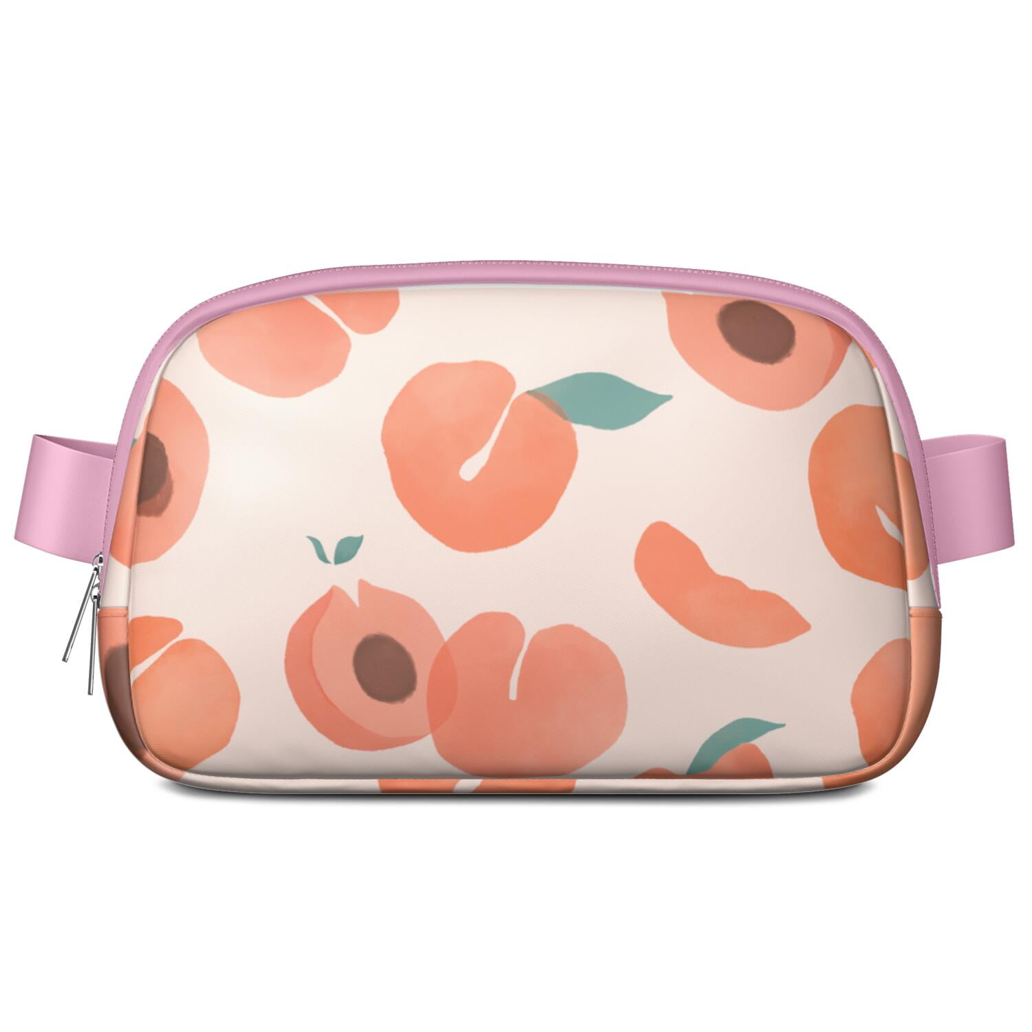 Juicy Peach Fanny Pack – Kawaii Cartoon Fruit Belt Bag with Vibrant Pink Design for Peach Lovers