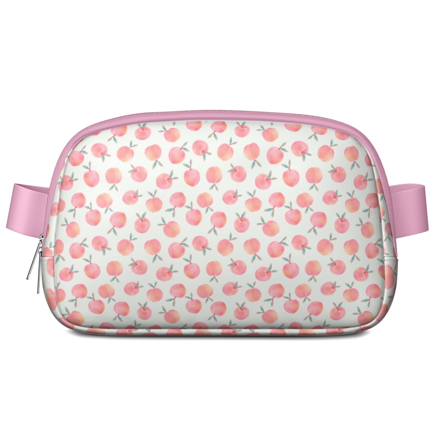 Juicy Peach Fanny Pack – Kawaii Cartoon Fruit Belt Bag with Vibrant Pink Design for Peach Lovers
