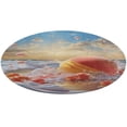 thumbnail image 1 of Juicy Peach Floral Medallion Round Rug - Small Round Area Rug, Soft Non-Slip Machine Washable Bedroom Mat Indoor Accent Entry Carpet for Office Desk Dorm Hallway, 1 of 7