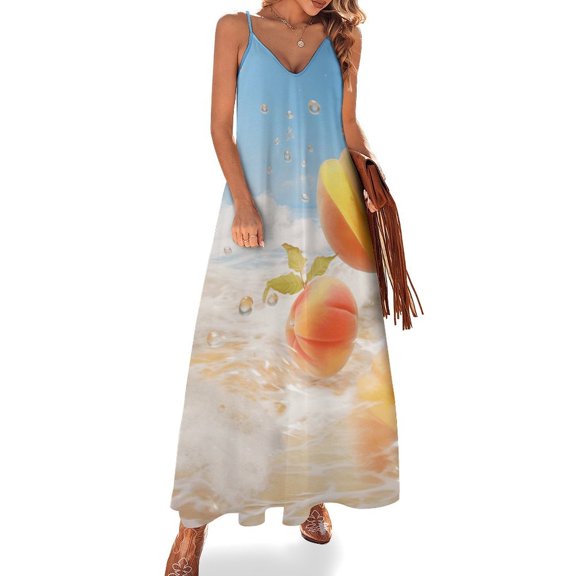 Juicy Peach Sleeveless Dress Woman Fashion Long Dresses Women's Summer Suit Dress Summer 2025 Women