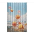 thumbnail image 1 of Juicy Peach Waterproof Polyester Quick-Drying Shower Curtain for Bathroom with 12 Hooks, 1 of 5
