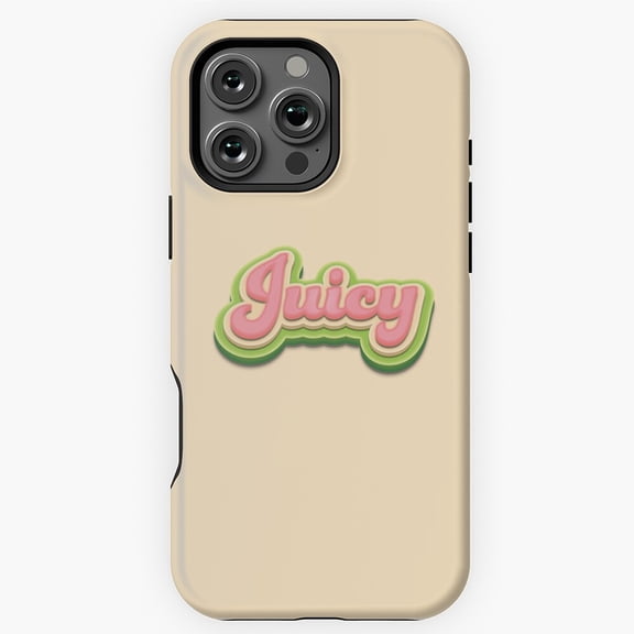 Juicy Text Pop Art Graphic Design Phone Case for iPhone 16 15 14 13 12 11 Pro Max