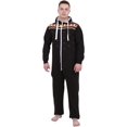 thumbnail image 1 of Juicy Trendz Man Hooded Fleece Onesie Pajamas – Aztec Print, Zip-Up, Unisex Non-Footed Sleepwear Jumpsuit for Adults, 1 of 2