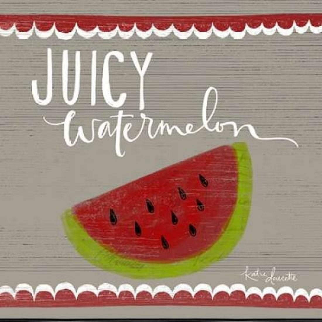 Juicy Watermelon Canvas Art - Katie Doucette (24X24)