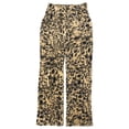 thumbnail image 1 of Juicy Womens Brown Velvet Leopard Print Pajama Bottoms Sleep Pants XX-Large, 1 of 2