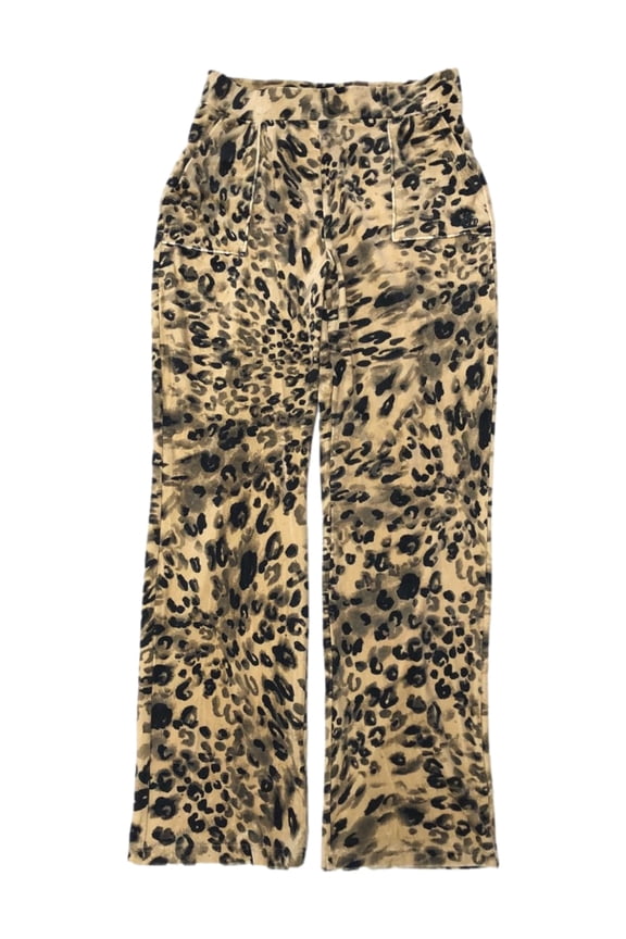 Juicy Womens Brown Velvet Leopard Print Pajama Bottoms Sleep Pants XX-Large