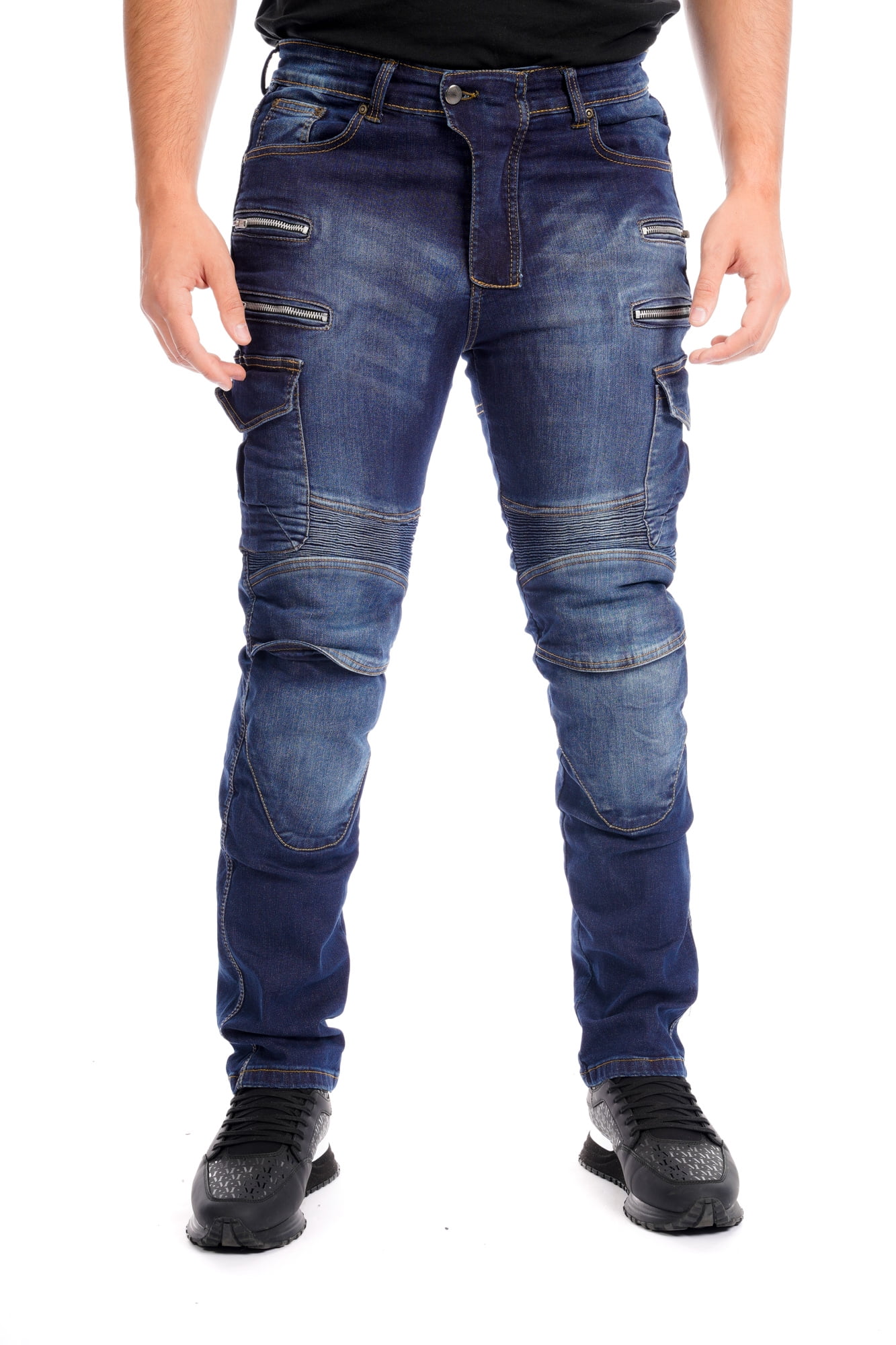 Men motorcycle jean pants main image 1