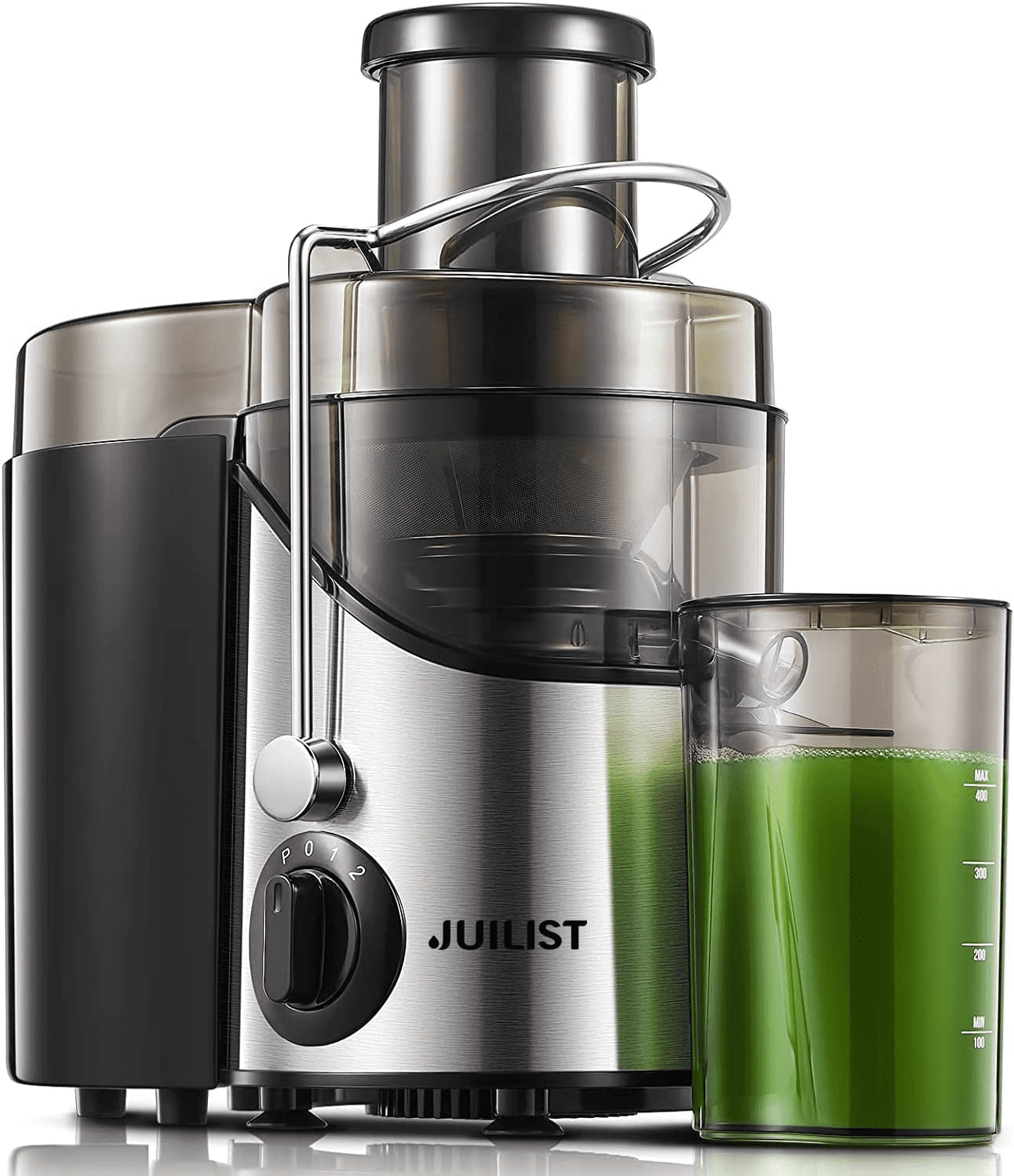 Stainless Steel 3-Speed Electric Centrifugal Juicer with Wide Mouth