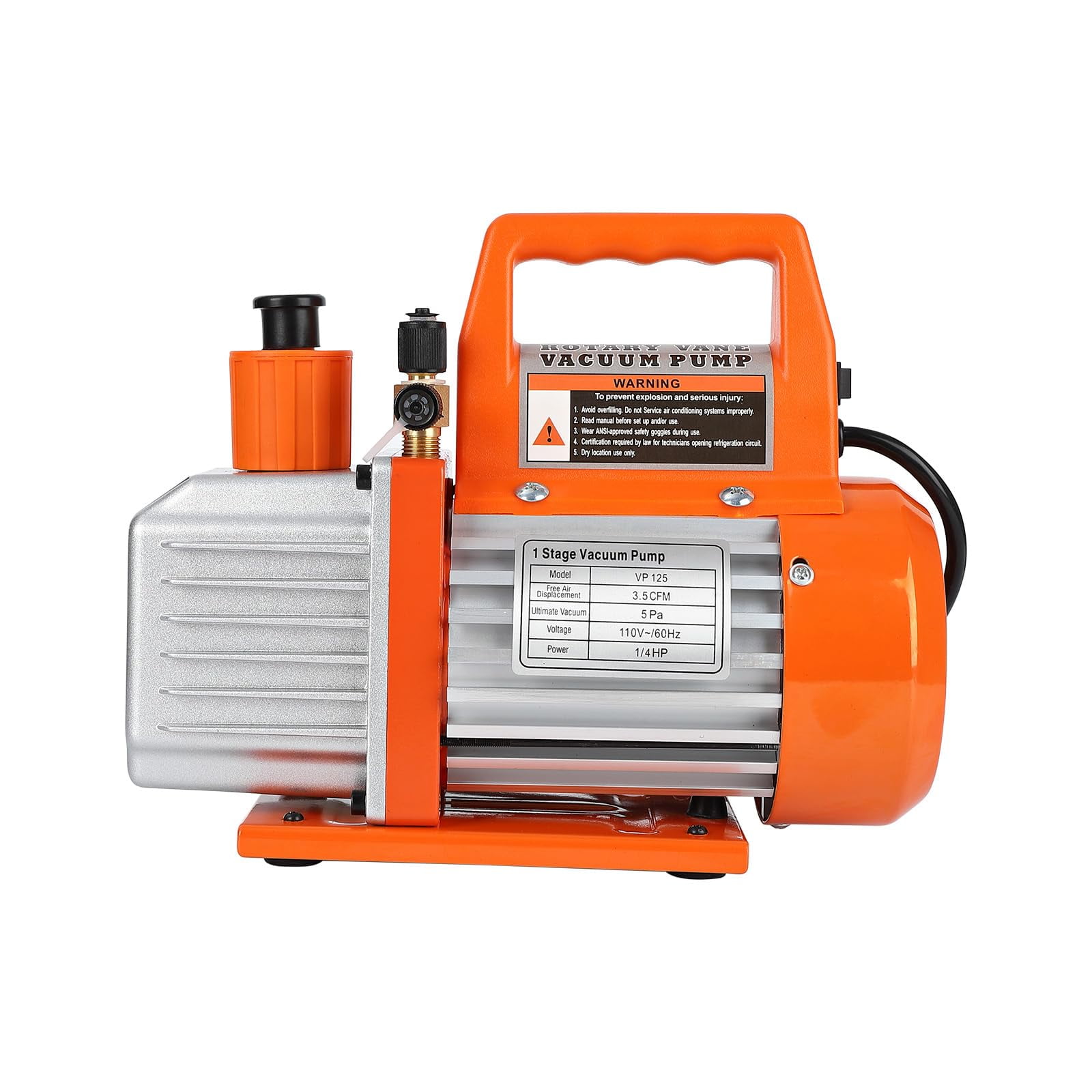 Juiluna 110V 1/4 HP 3.5 CFM Vacuum Pump, 1 Stage HVAC Vacuum Pump Ac Vacuum Pump, Vacuum Pump Kit with Oil Bottle for Different Systems