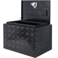 thumbnail image 1 of Juiluna 24 Inch Storage Tool Box Aluminum 5 Bar Tread RV Tools Organizer Trailer Pickup Underbody RV ATV Storage Box with Lock 2 Keys for Truck Car (24x17.3x17.7"), 1 of 6