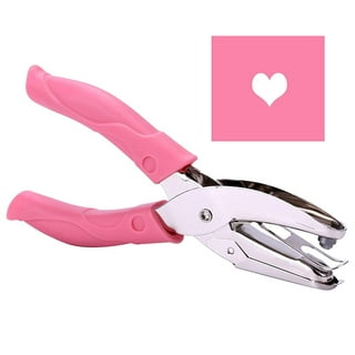 Taxutor 1/4 Inch Heart Shaped Hole Punch with Soft-Handled Punchers for  Paper