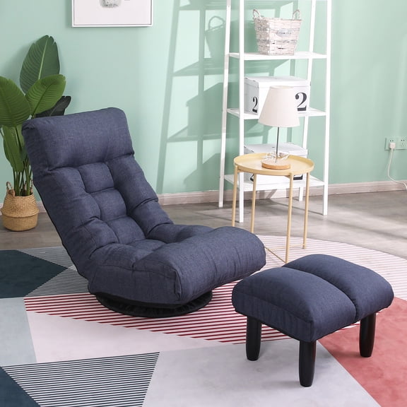 Juiluna Accent Reclining Chair Lazy Recliner With Adjustable Backrest Balcony Study Reading Corner Chair For Bedroom Living Room 