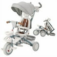 thumbnail image 1 of Juiluna Baby Tricycle, 7 in 1 Folding Toddler Bike w/Removable Adjustable Push Handle, Canopy, Rotatable Seat, Safety Harness, Cup Holder & Storage, Trike for 1-5 Year Old, 1 of 9