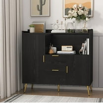 Juiluna Buffet Cabinet with Drawers, 40" Sideboard Buffet Storage Cabinet with Shelves and Doors, Modern Coffee Bar Station Wood Kitchen Table for Kitchen, Dining Room