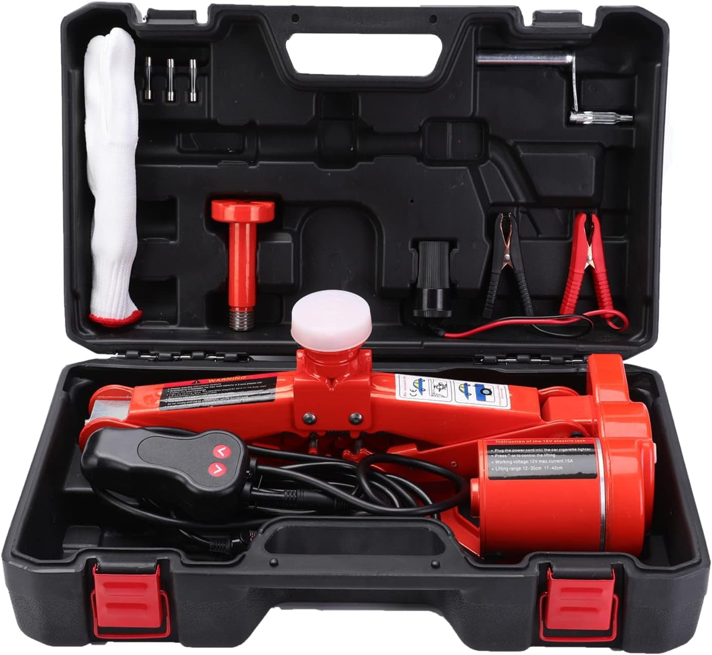Juiluna Electric Car Jack Kit, 3 Ton/6600 LBS 12V Hydraulic Jack Lift, Portable Car Jack Kit for SUV MPV Sedan Truck Change Tires Garage Repair