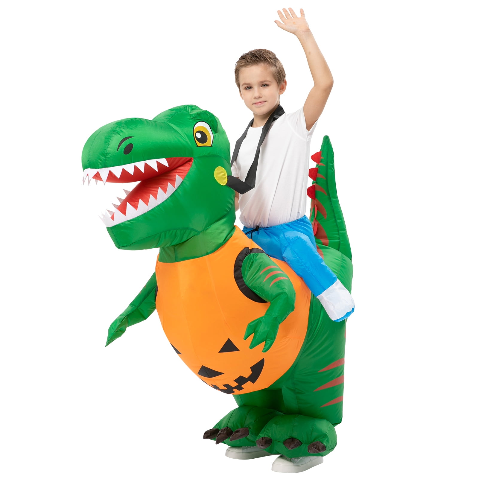 Juiluna Halloween Inflatable Dinosaur Costume For Kids Ride On